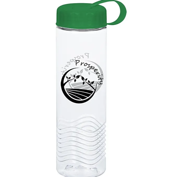 Clear Impact Twist Water Bottle with Tethered Lid - 24 oz