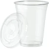 Clear Soft Plastic Cup with Lid - 16 oz