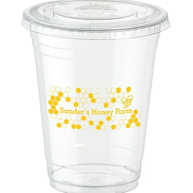 Clear Soft Plastic Cup with Lid - 16 oz