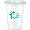 Clear Soft Plastic Cup with Lid - 10 oz