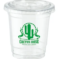 Clear Soft Plastic Cup with Lid - 8 oz