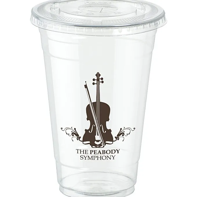 Clear Soft Plastic Cup with Lid - 20 oz