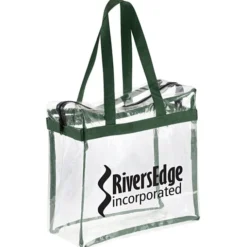 Clear Zippered Box Tote
