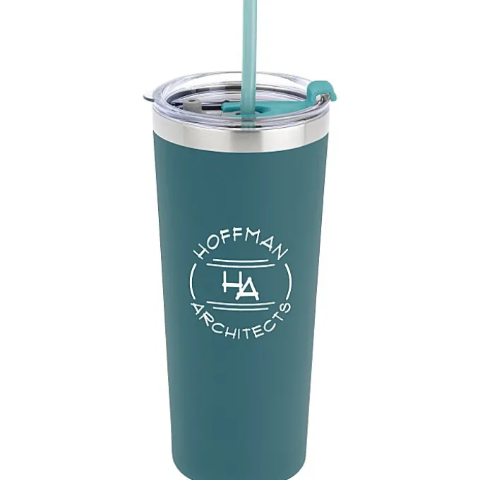 Colma Vacuum Tumbler with Straw - 22 oz - Colors - 24 hr