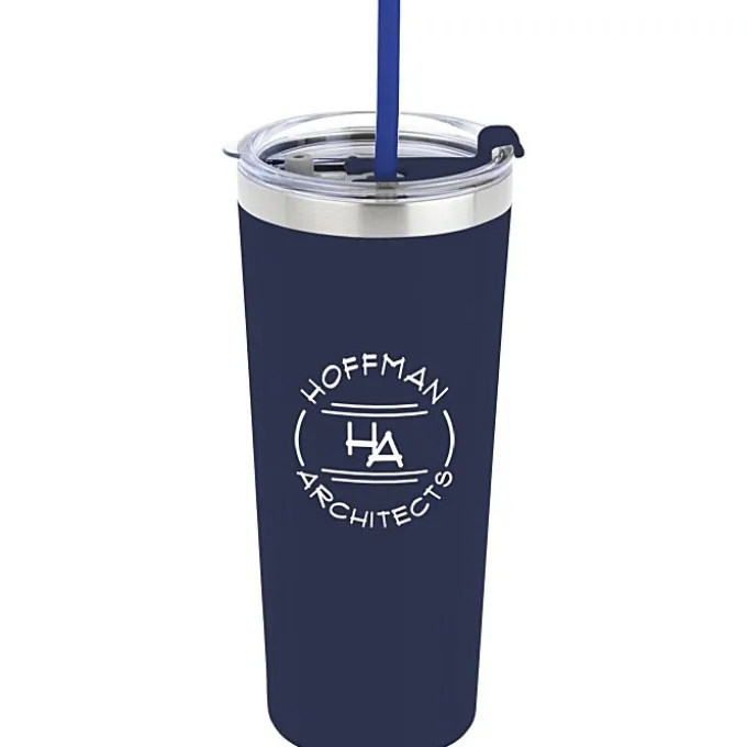 Colma Vacuum Tumbler with Straw - 22 oz - Colors - 24 hr