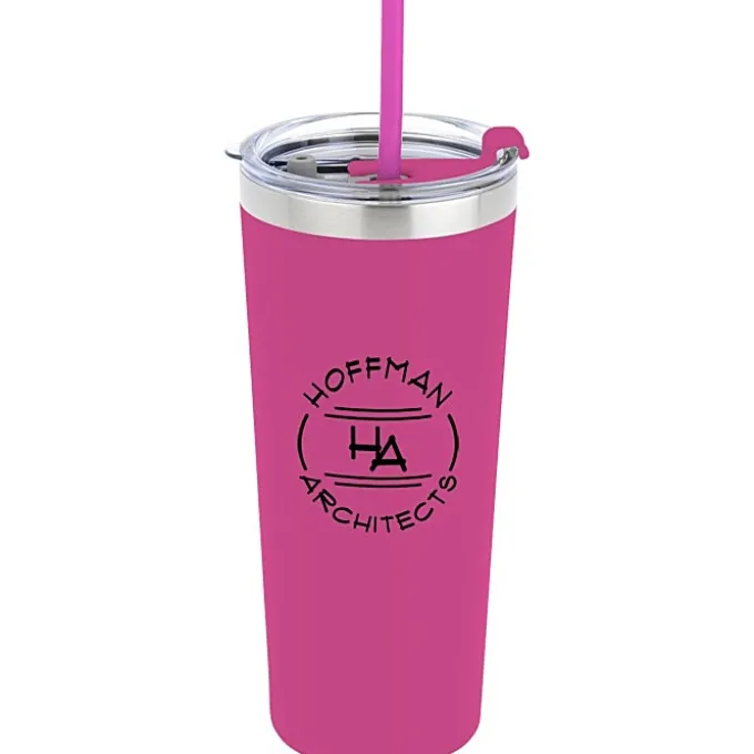 Colma Vacuum Tumbler with Straw - 22 oz - Colors - 24 hr