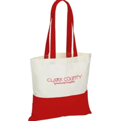 Color Accent Cotton Sheeting Tote