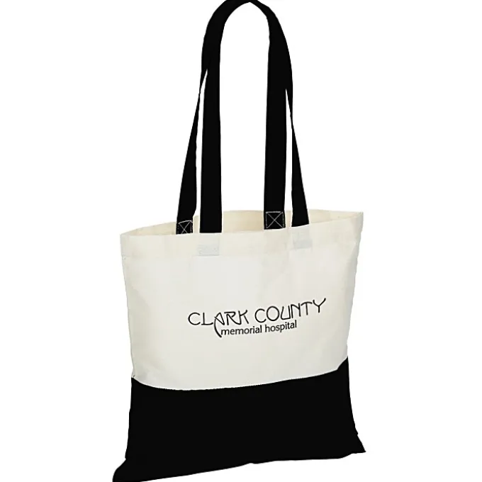 Color Accent Cotton Sheeting Tote