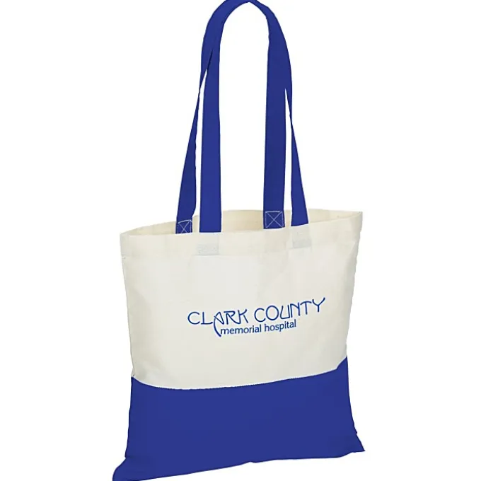 Color Accent Cotton Sheeting Tote
