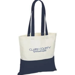 Color Accent Cotton Sheeting Tote