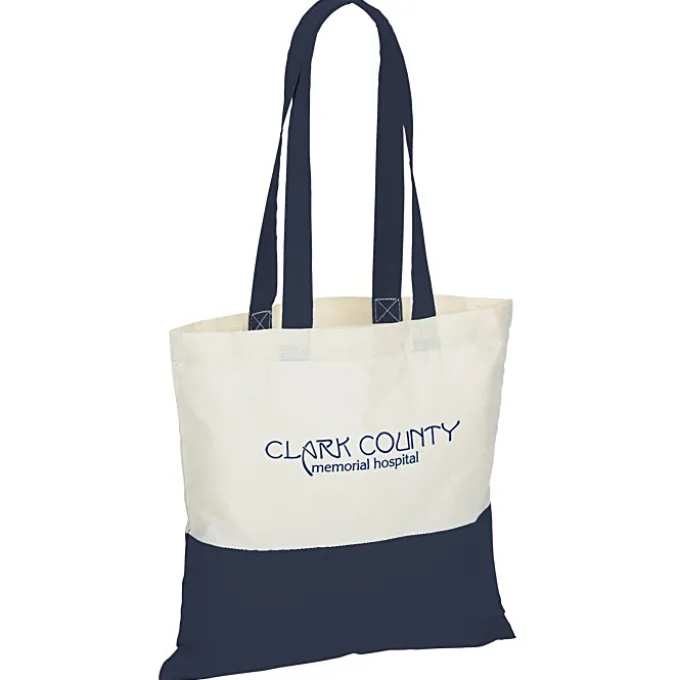 Color Accent Cotton Sheeting Tote