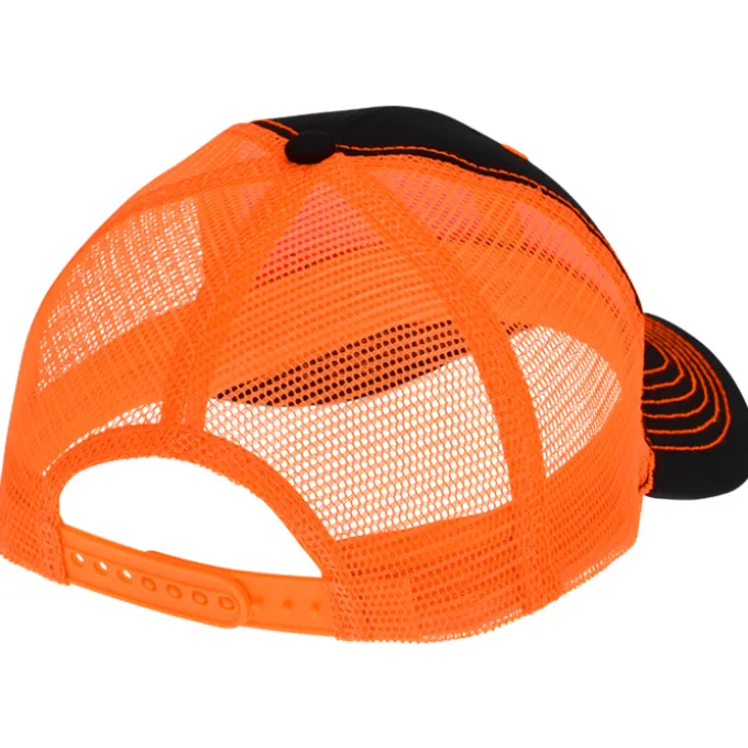 Color Accent Mesh Snapback Cap - Embroidered