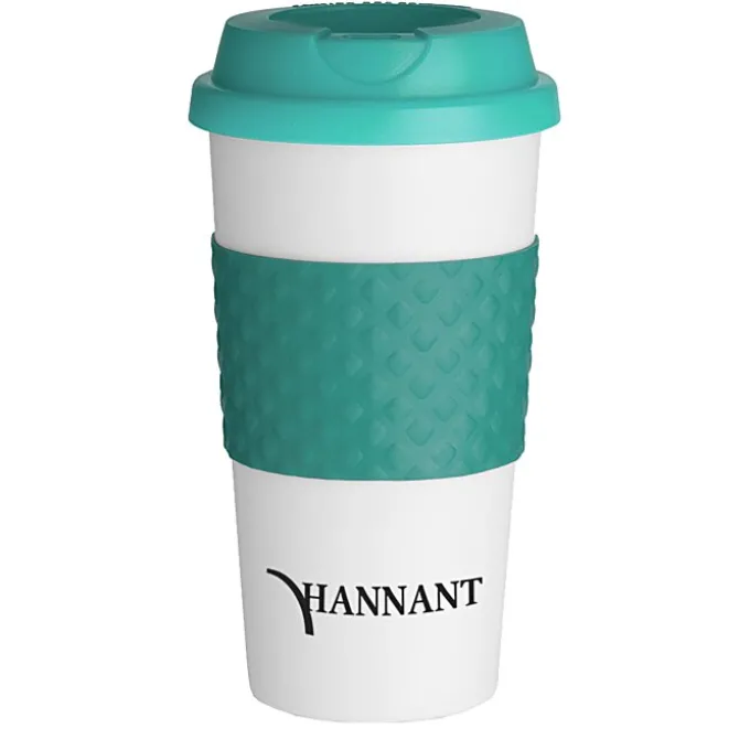 Color Banded Classic Coffee Cup - 16 oz.