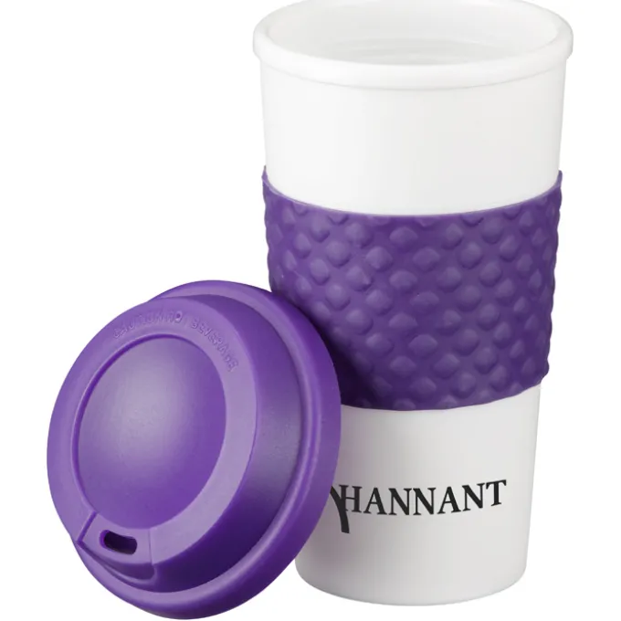 Color Banded Classic Coffee Cup - 16 oz.