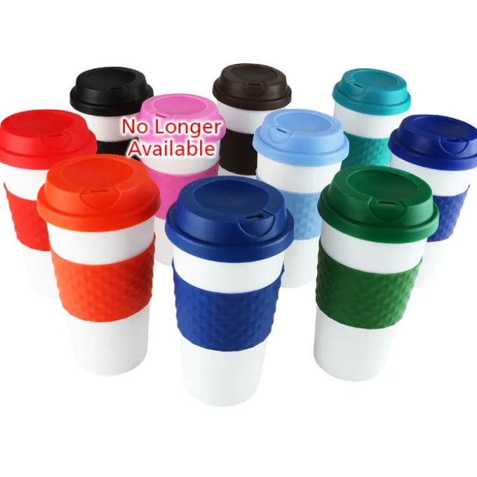 Color Banded Classic Coffee Cup - 16 oz.