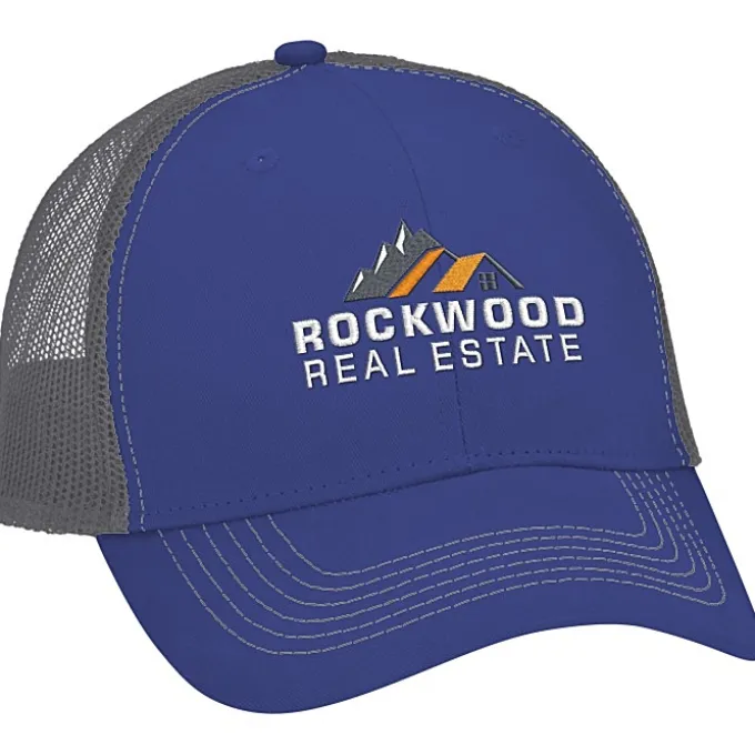 Colorblocked Twill Meshback Cap