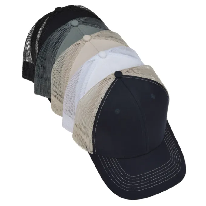 Colorblocked Twill Meshback Cap