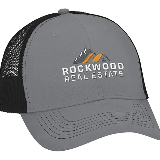 Colorblocked Twill Meshback Cap