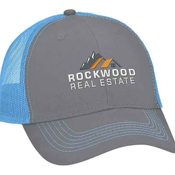 Colorblocked Twill Meshback Cap
