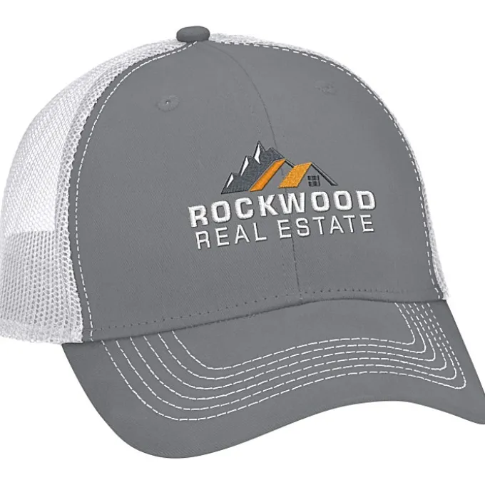 Colorblocked Twill Meshback Cap
