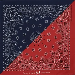 Colorblock Paisley Bandana - 22 inches x 22 inches