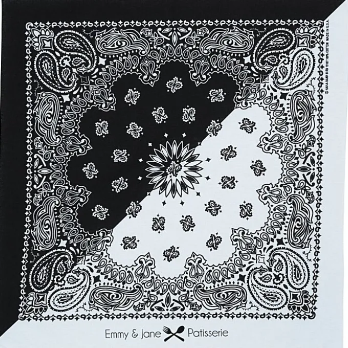 Colorblock Paisley Bandana - 22 inches x 22 inches