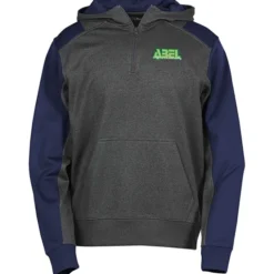 Colorblock Performance Heather Fleece 1/4-Zip Hoodie - Embroidered