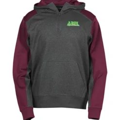 Colorblock Performance Heather Fleece 1/4-Zip Hoodie - Embroidered