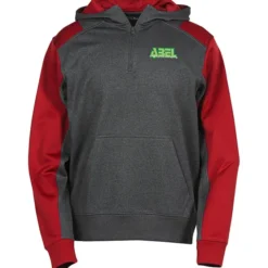 Colorblock Performance Heather Fleece 1/4-Zip Hoodie - Embroidered