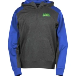 Colorblock Performance Heather Fleece 1/4-Zip Hoodie - Embroidered