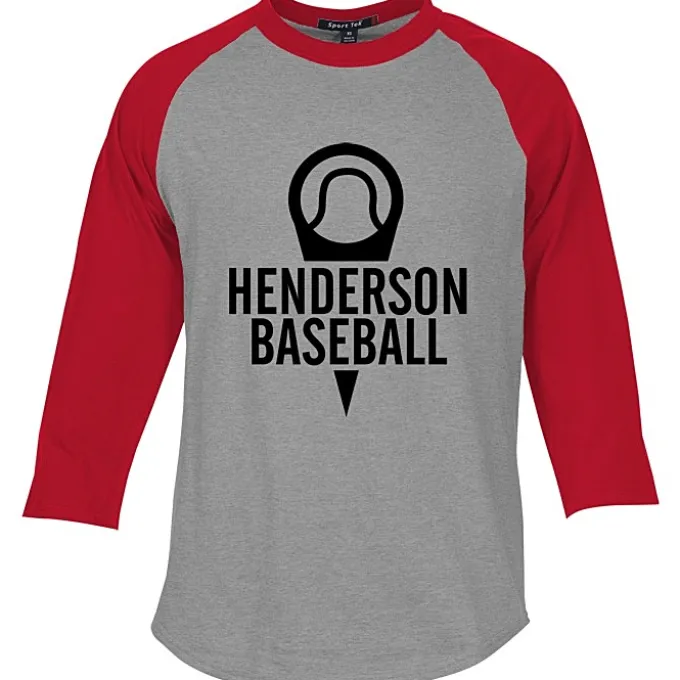 Colorblock 3/4 Sleeve Cotton Baseball T-Shirt