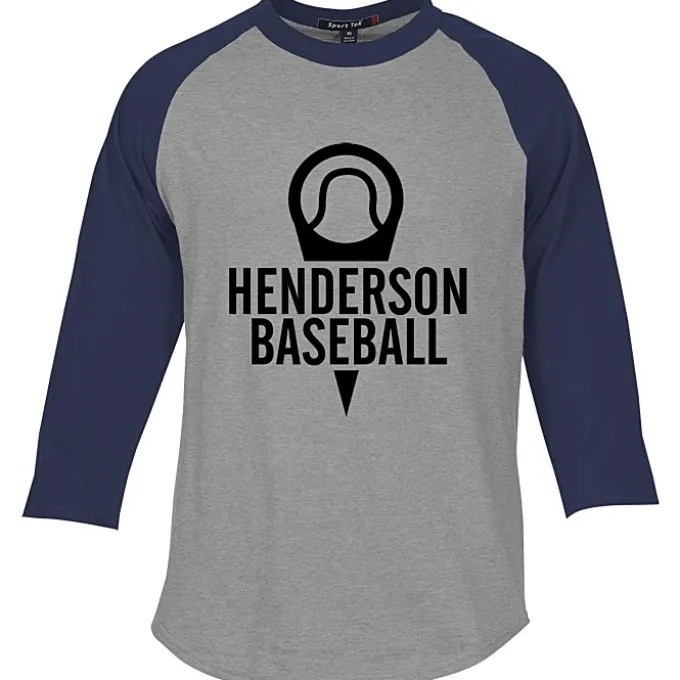 Colorblock 3/4 Sleeve Cotton Baseball T-Shirt