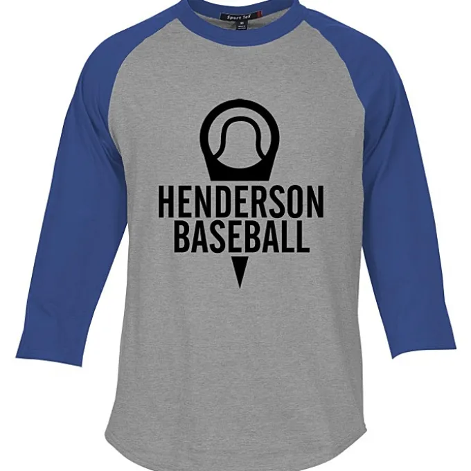 Colorblock 3/4 Sleeve Cotton Baseball T-Shirt