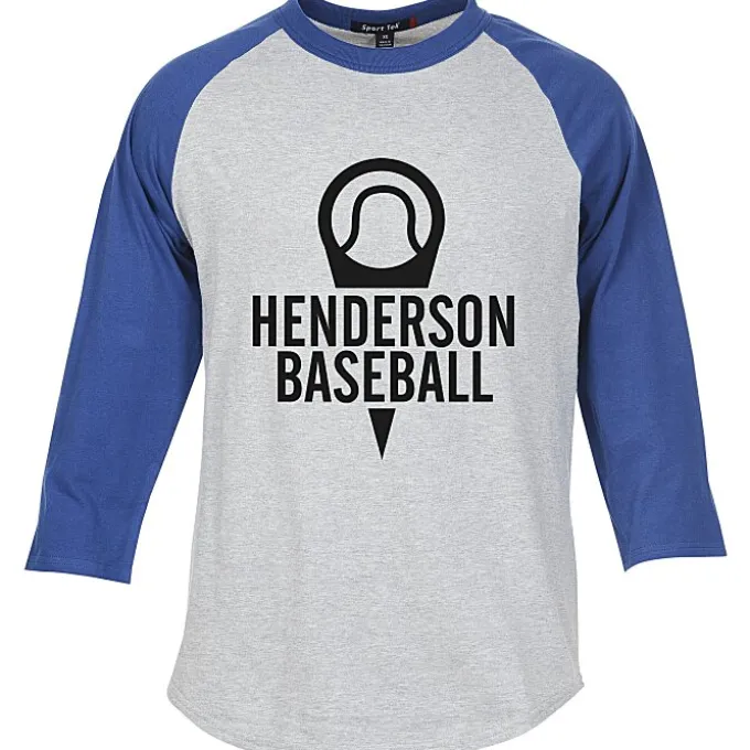 Colorblock 3/4 Sleeve Cotton Baseball T-Shirt