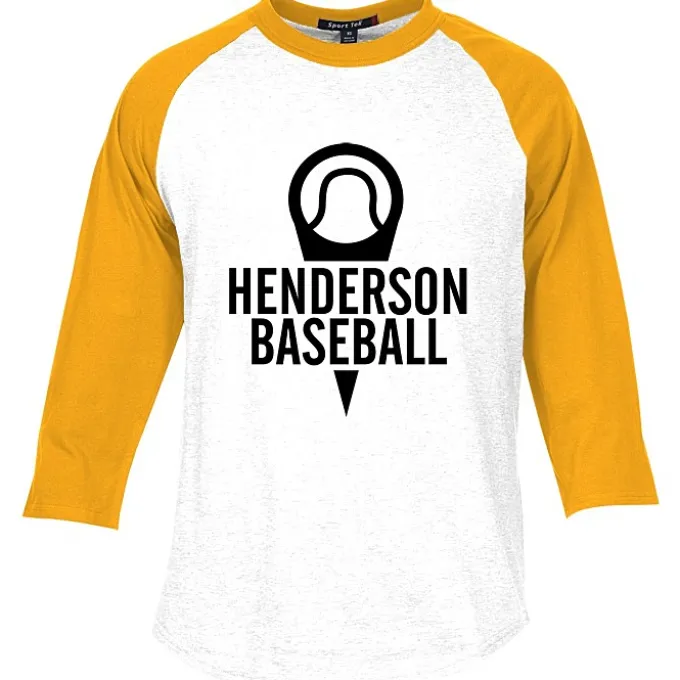 Colorblock 3/4 Sleeve Cotton Baseball T-Shirt