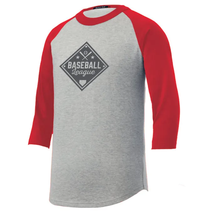 Colorblock 3/4 Sleeve Cotton Baseball T-Shirt - Youth