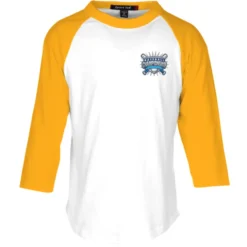 Colorblock 3/4 Sleeve Cotton Baseball T-Shirt - Youth - Embroidered
