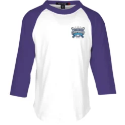 Colorblock 3/4 Sleeve Cotton Baseball T-Shirt - Youth - Embroidered