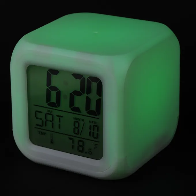 Color Changing LED Alarm Clock - 24 hr
