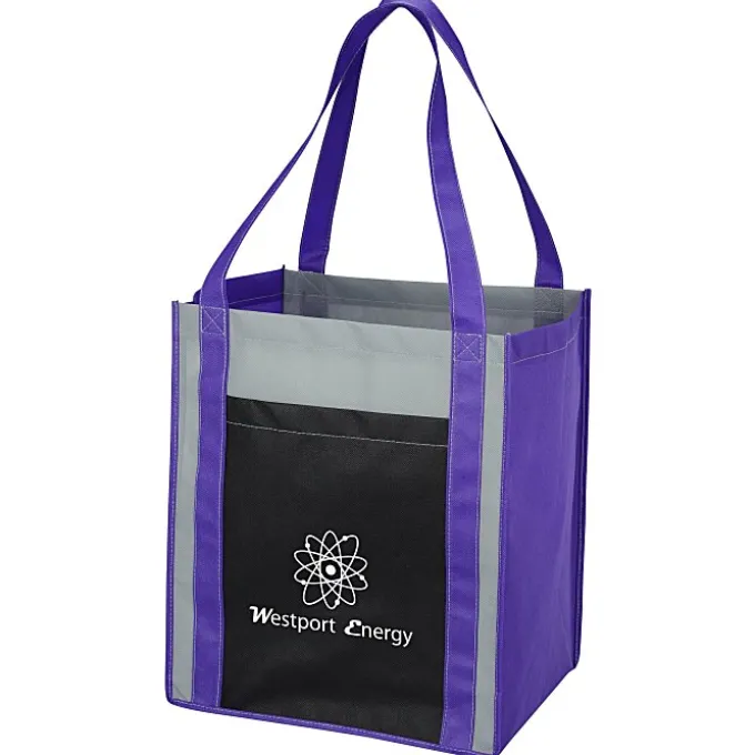 Color Combo Grocery Pocket Tote