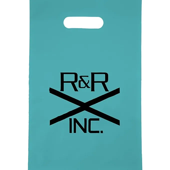 Colored Frosted Die-Cut Convention Bag - 14 inches x 9-1/2 inches
