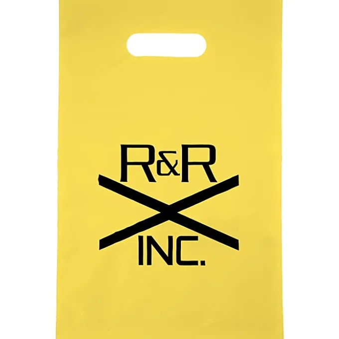Colored Frosted Die-Cut Convention Bag - 14 inches x 9-1/2 inches