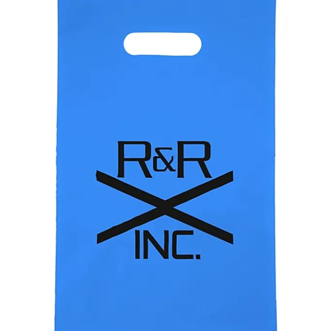 Colored Frosted Die-Cut Convention Bag - 14 inches x 9-1/2 inches