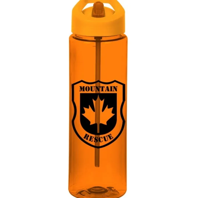 Colorful Bottle with Flip Straw Lid - 24 oz