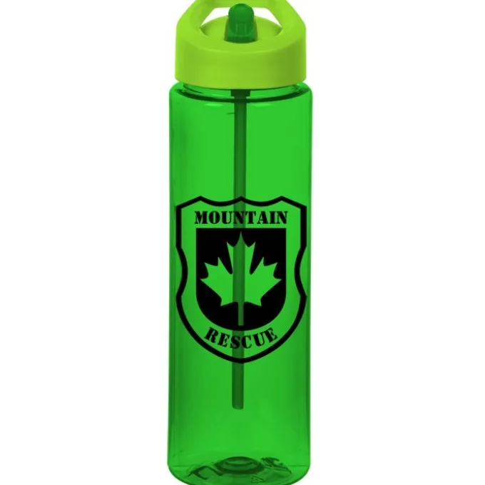 Colorful Bottle with Flip Straw Lid - 24 oz