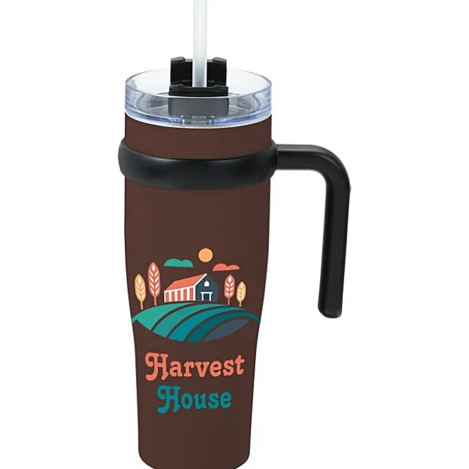 Colorful Buda Mug with Straw - 30 oz.