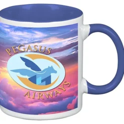 Color Handle Ceramic Mug - 11 oz - Full Color