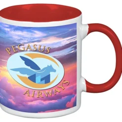 Color Handle Ceramic Mug - 11 oz - Full Color