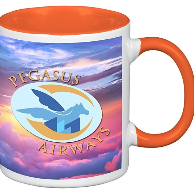 Color Handle Ceramic Mug - 11 oz - Full Color