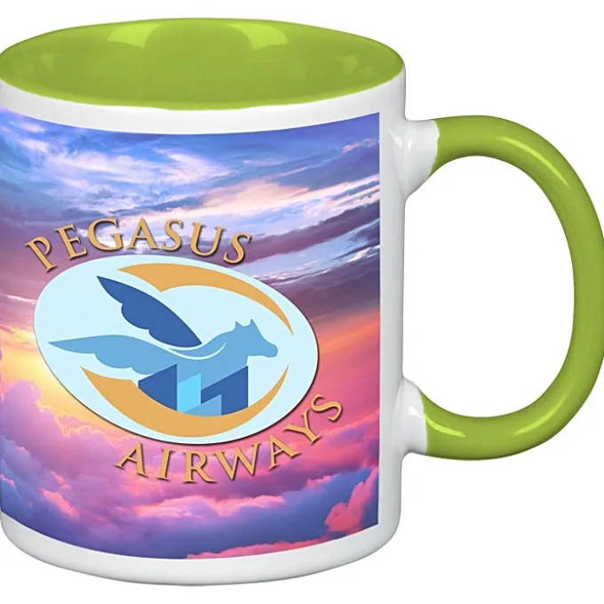 Color Handle Ceramic Mug - 11 oz - Full Color
